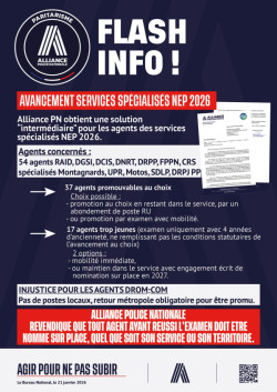 AVANCEMENTS SERVICES SPECIALISES NEP 2026