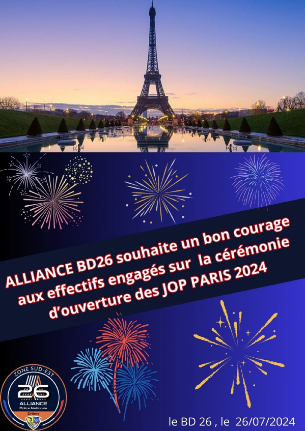 BD 26 cérémonie d'ouverture des JOP 2024