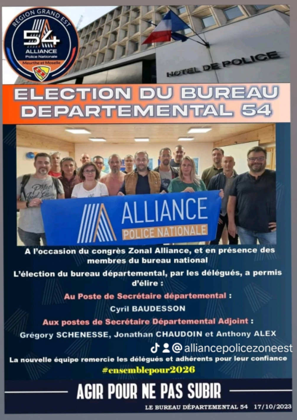 Élection bureau départemental 54