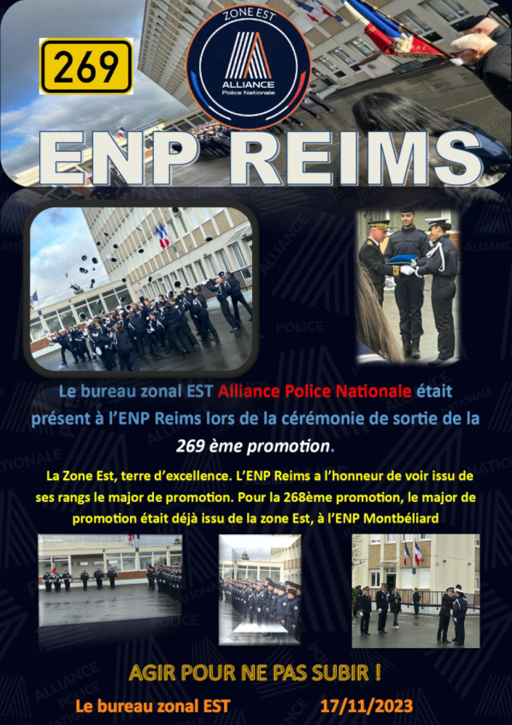 Bureau zone Est présent à l'ENP Reims 269ème promotion