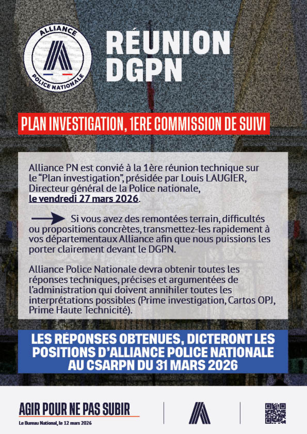 REUNION DGPN PLAN INVEESTIGATION